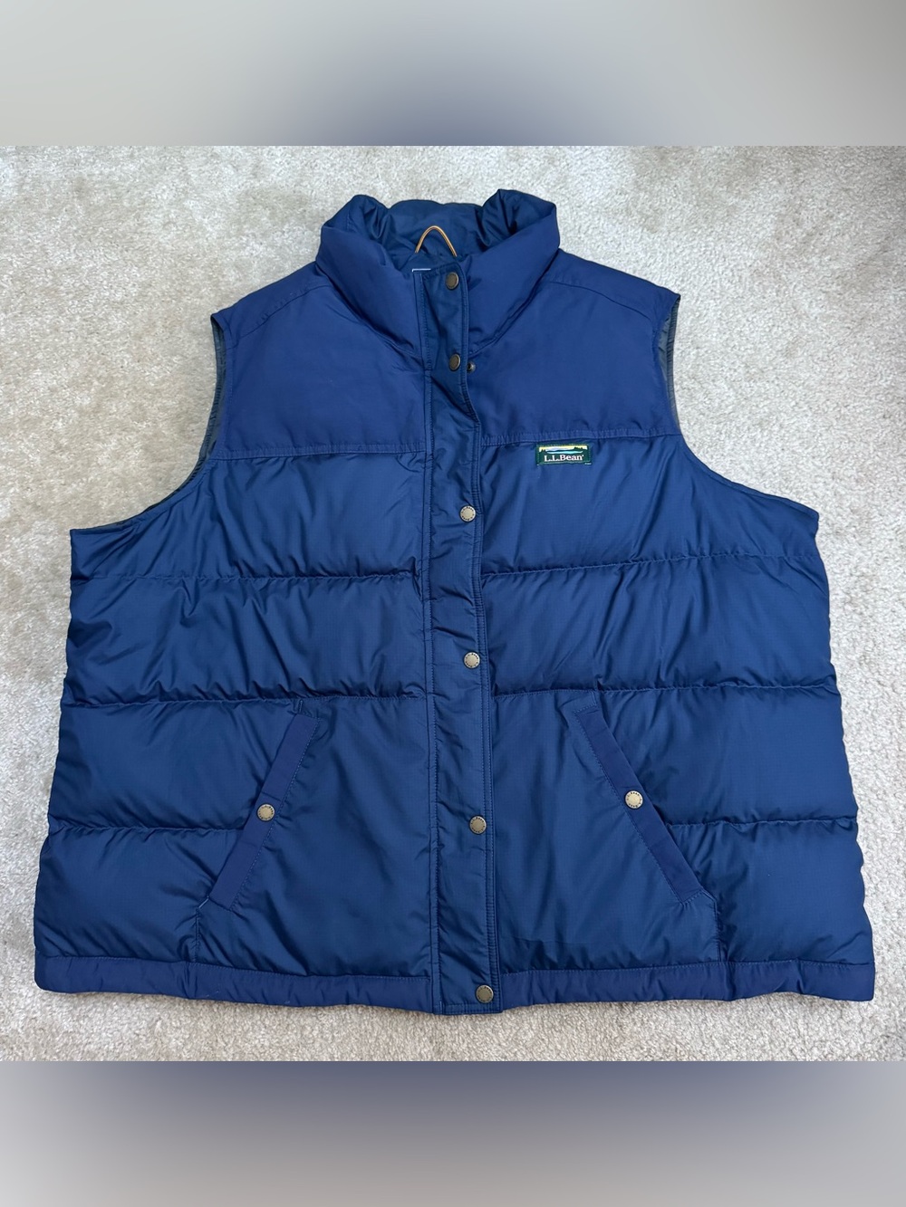 L.L. Bean Women’s 3X Navy Blue Quilted Puffer Vest